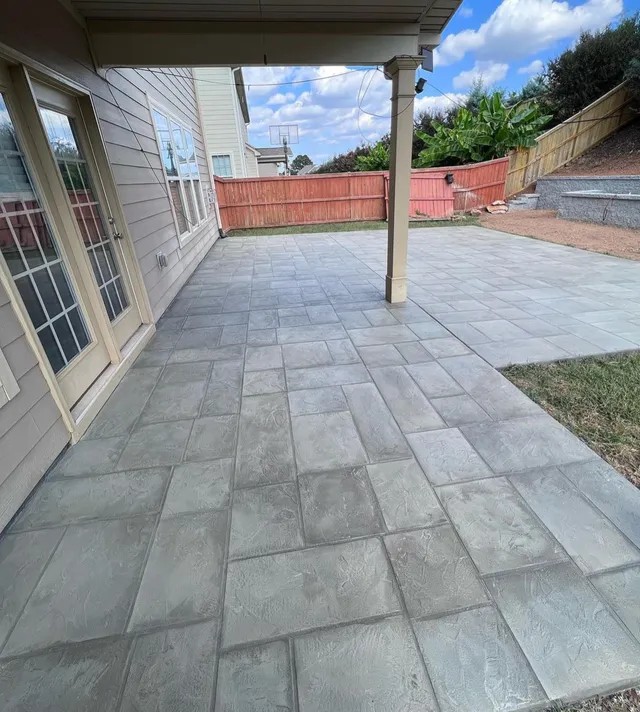 Decorative stamped concrete